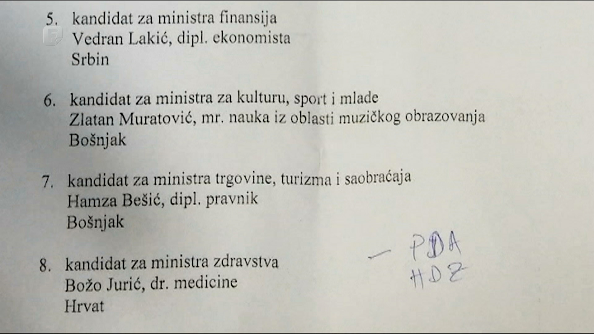 U Tuzli poznata imena novih ministara